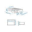 NORDLI bed frame with storage and mattress