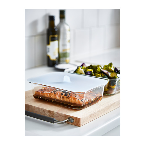 IKEA 365+ - food container with lid, rectangular glass/silicone | IKEA Taiwan Online - PH150527_S4