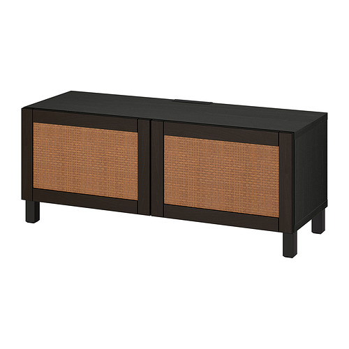 BESTÅ - TV bench with doors, black-brown/Studsviken/Stubbarp dark brown | IKEA Taiwan Online - PE816794_S4