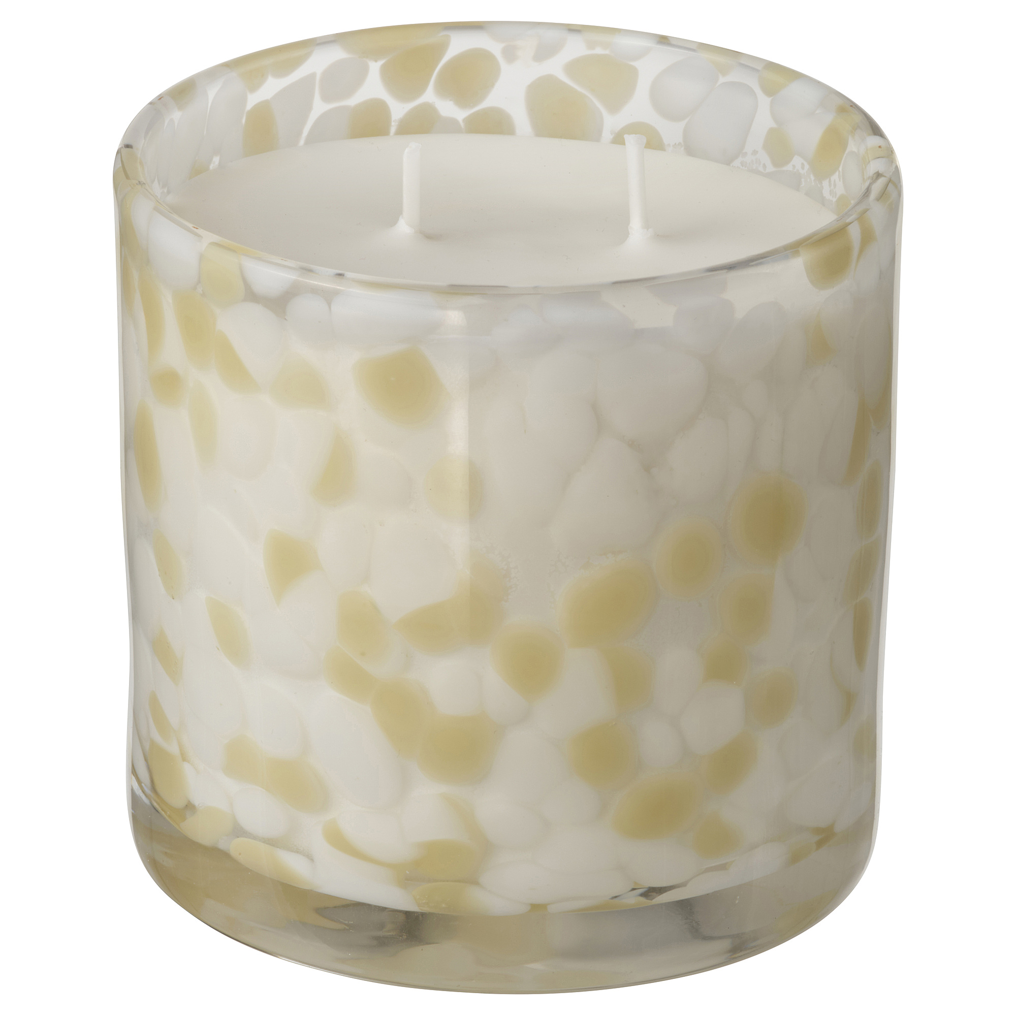 JÄMLIK scented candle in glass, 2 wicks
