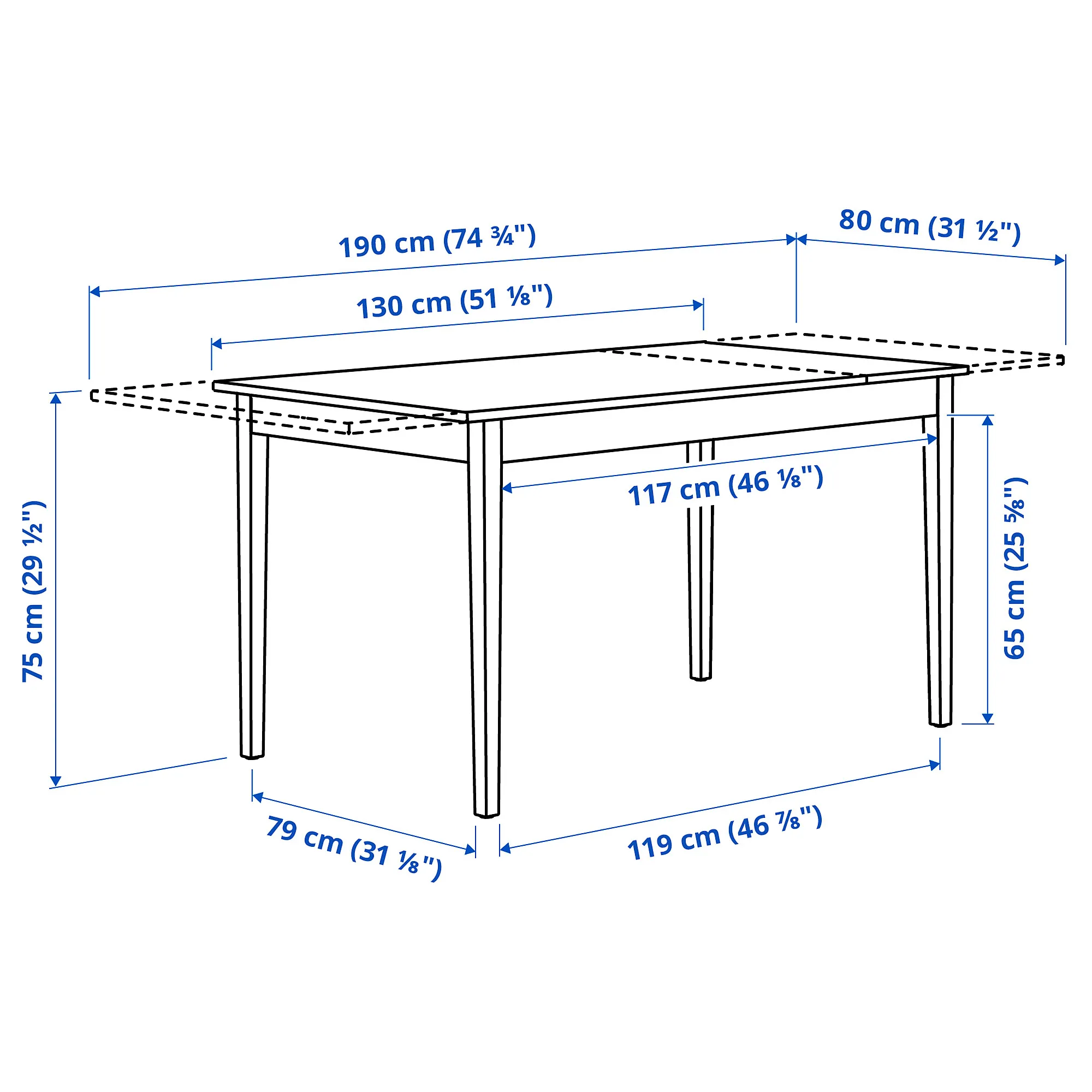 NÄSINGE extendable table
