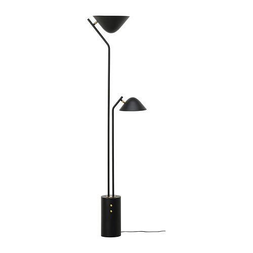 TRÅDNATE - floor uplighter/reading lamp, black, 180 cm | IKEA Taiwan Online - E1002002_S4