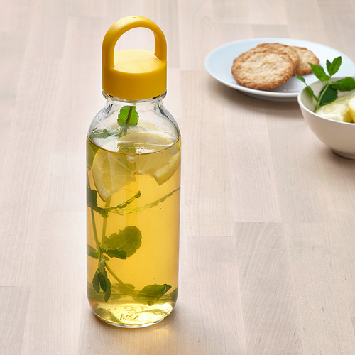 FORMSKÖN - 水瓶, 透明玻璃/黃色 | IKEA 線上購物 - PE816693_S4