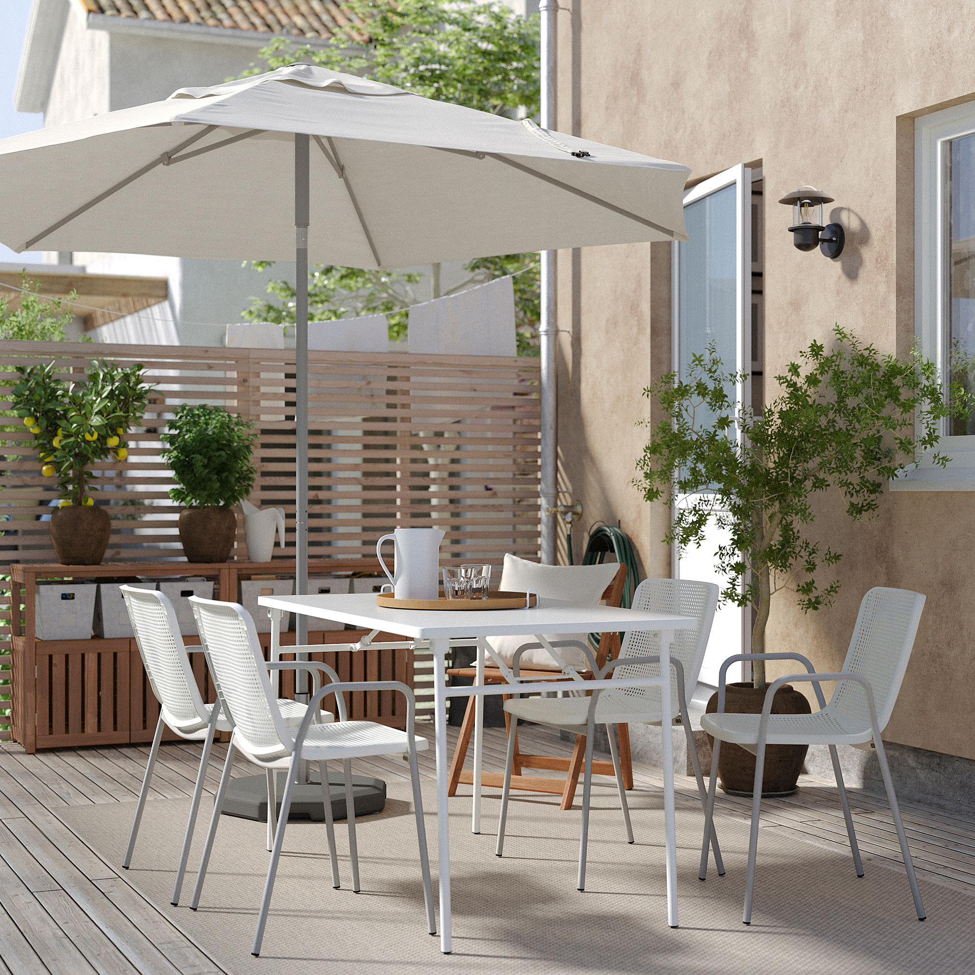 TORPARÖ chair with armrests, in/outdoor