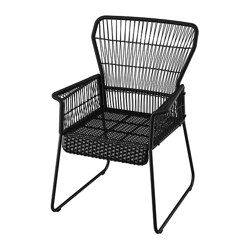 TALLSKÄR - 戶外扶手椅, 碳黑色 | IKEA 線上購物 - PE963352_S4