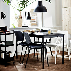 TOMMARYD - table, white stained oak veneer/white | IKEA Taiwan Online - PE782587_S3