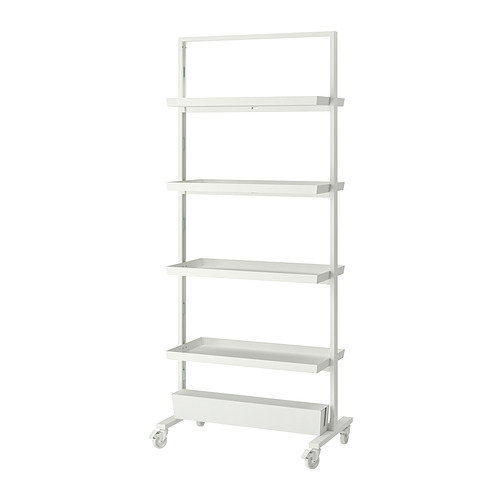 MITTZON frame w castors/disp shlf/cable box