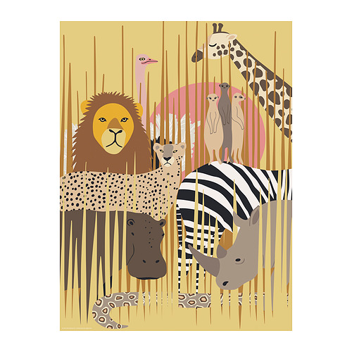 SANDLÖPARE - poster, animals on the savannah, 30x40 cm | IKEA Taiwan Online - PE963374_S4
