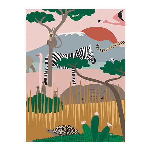 SANDLÖPARE - poster, hiding on the savannah, 30x40 cm | IKEA Taiwan Online - PE963376_S4
