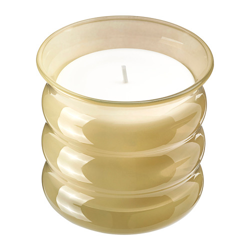JUVELTRAST - scented candle in glass, Vanilla light yellow, 50 hr | IKEA Taiwan Online - E1002084_S4