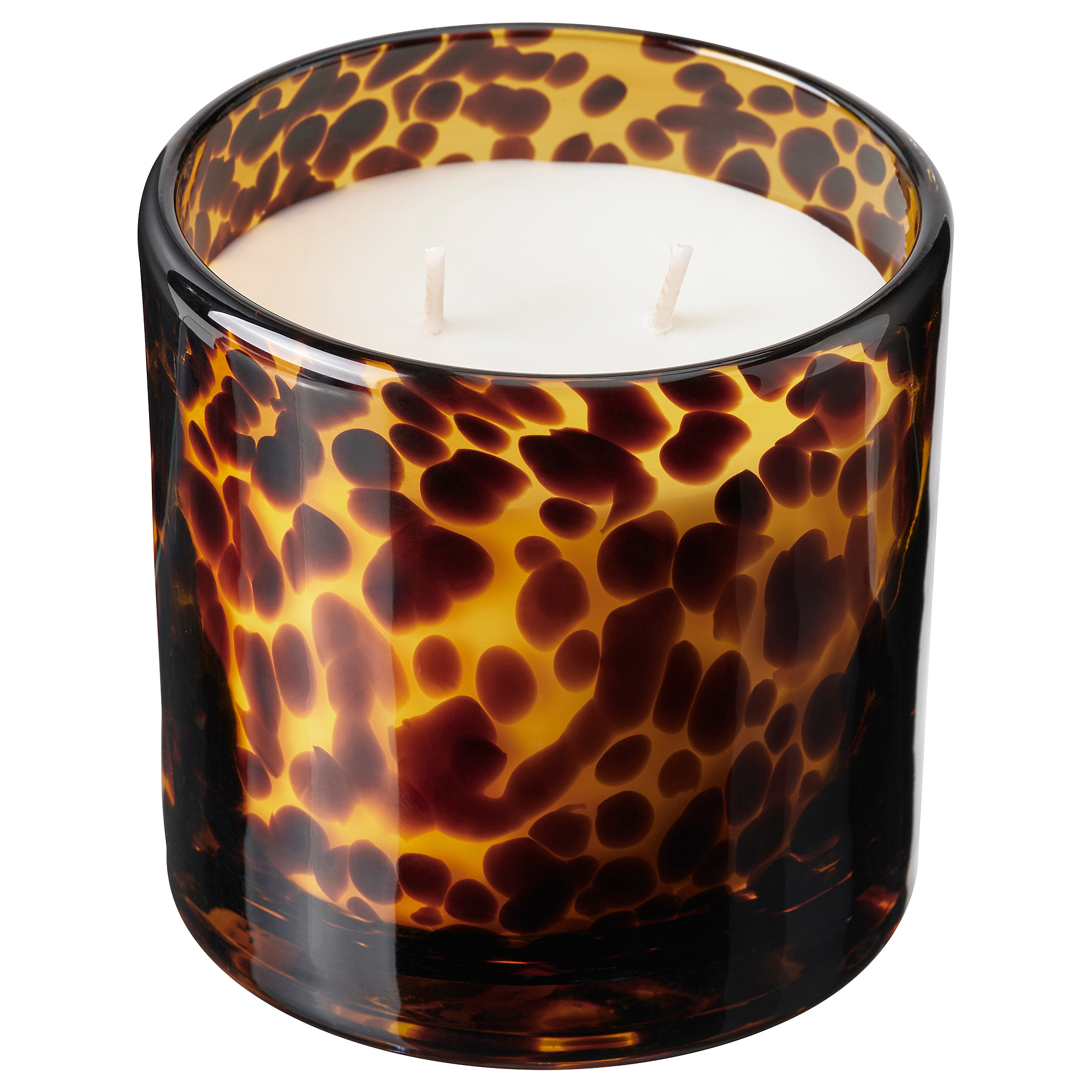 KRONSÅNGARE scented candle in glass, 2 wicks