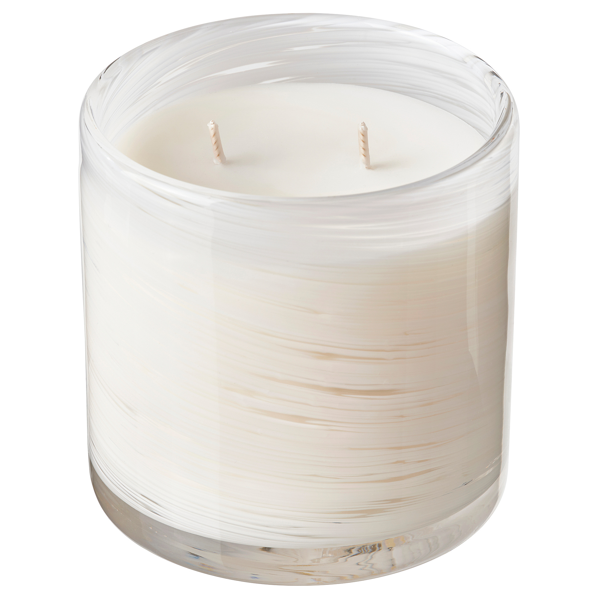 KRONSÅNGARE scented candle in glass, 2 wicks