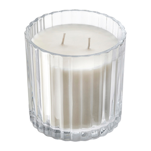 TOFSTÄRNA - 2芯香氛杯狀蠟燭，清新衣香 透明玻璃，50 時 | IKEA 線上購物 - E1002117_S4