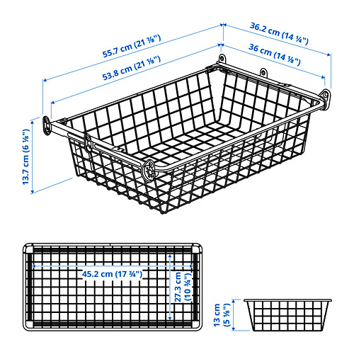 HJÄLPA - wire basket with pull-out rail, white | IKEA Taiwan Online - PE816761_S4
