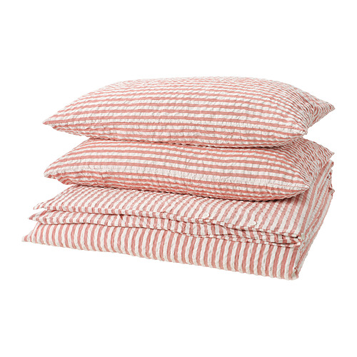 SMÅNUNNEÖRT duvet cover and 2 pillowcases