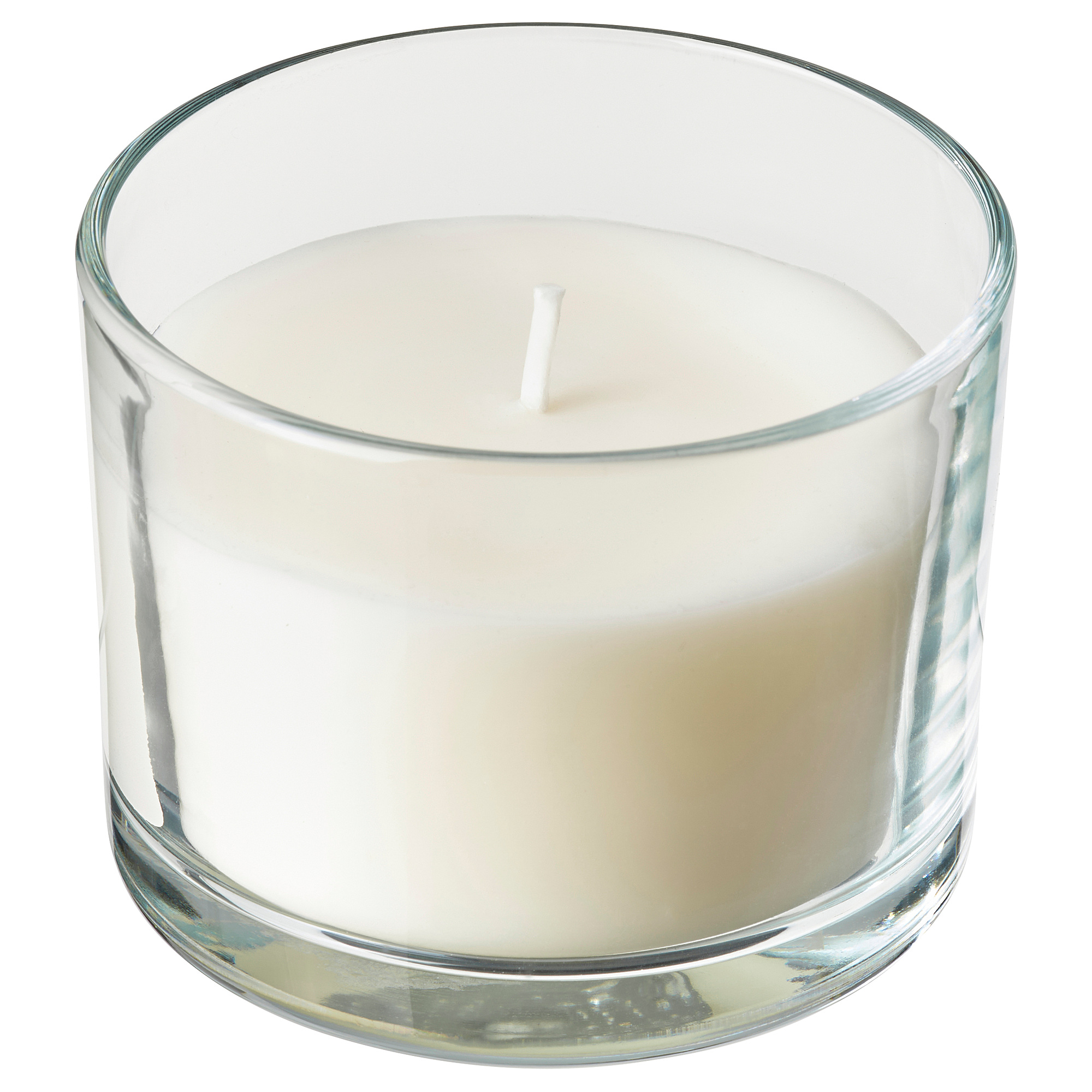 LOTSFÅGEL scented candle in glass