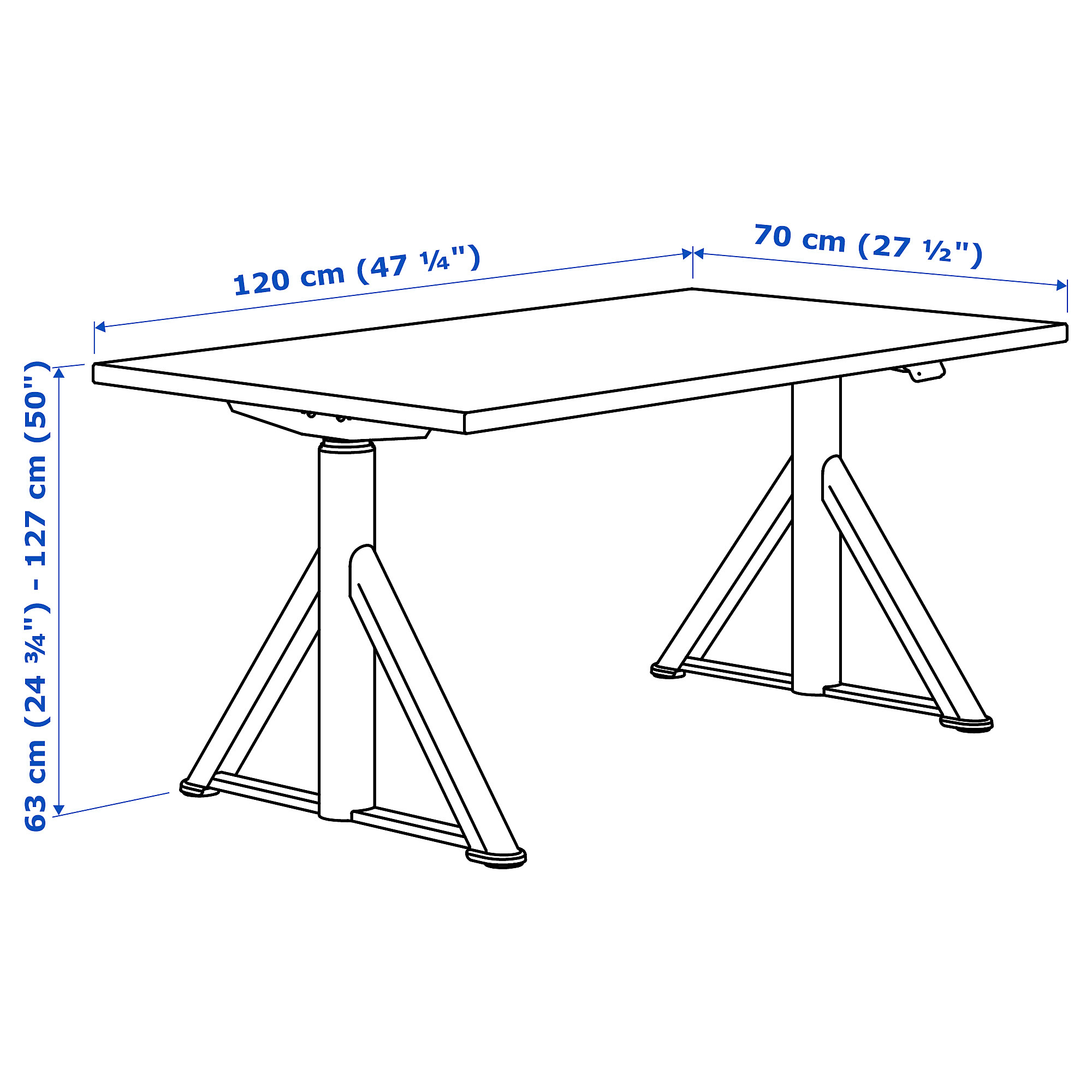 IDÅSEN desk sit/stand