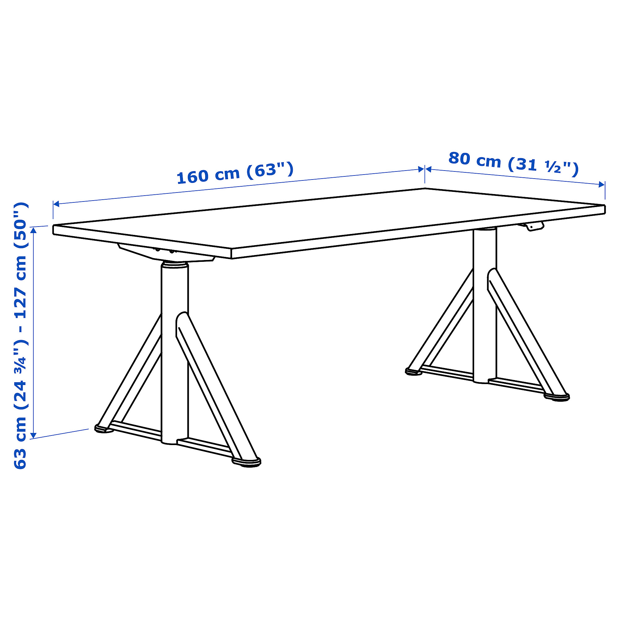 IDÅSEN desk sit/stand