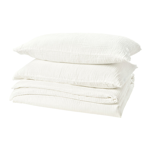 SCHERSMIN - 被套附2個枕頭套, 白色, 200x200/50x80 公分 | IKEA 線上購物 - PE963442_S4