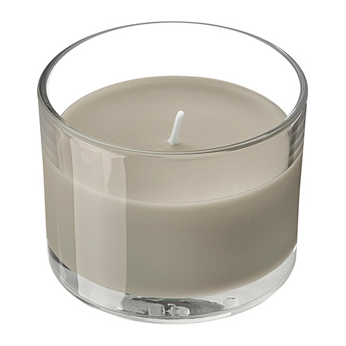 LOTSFÅGEL scented candle in glass