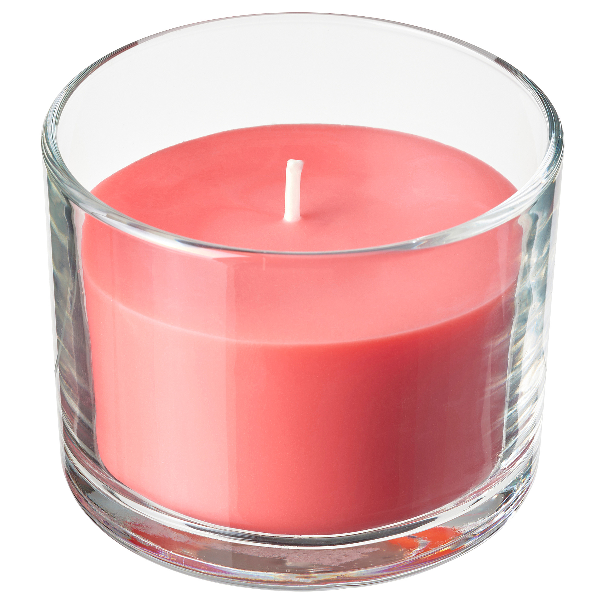 LOTSFÅGEL scented candle in glass