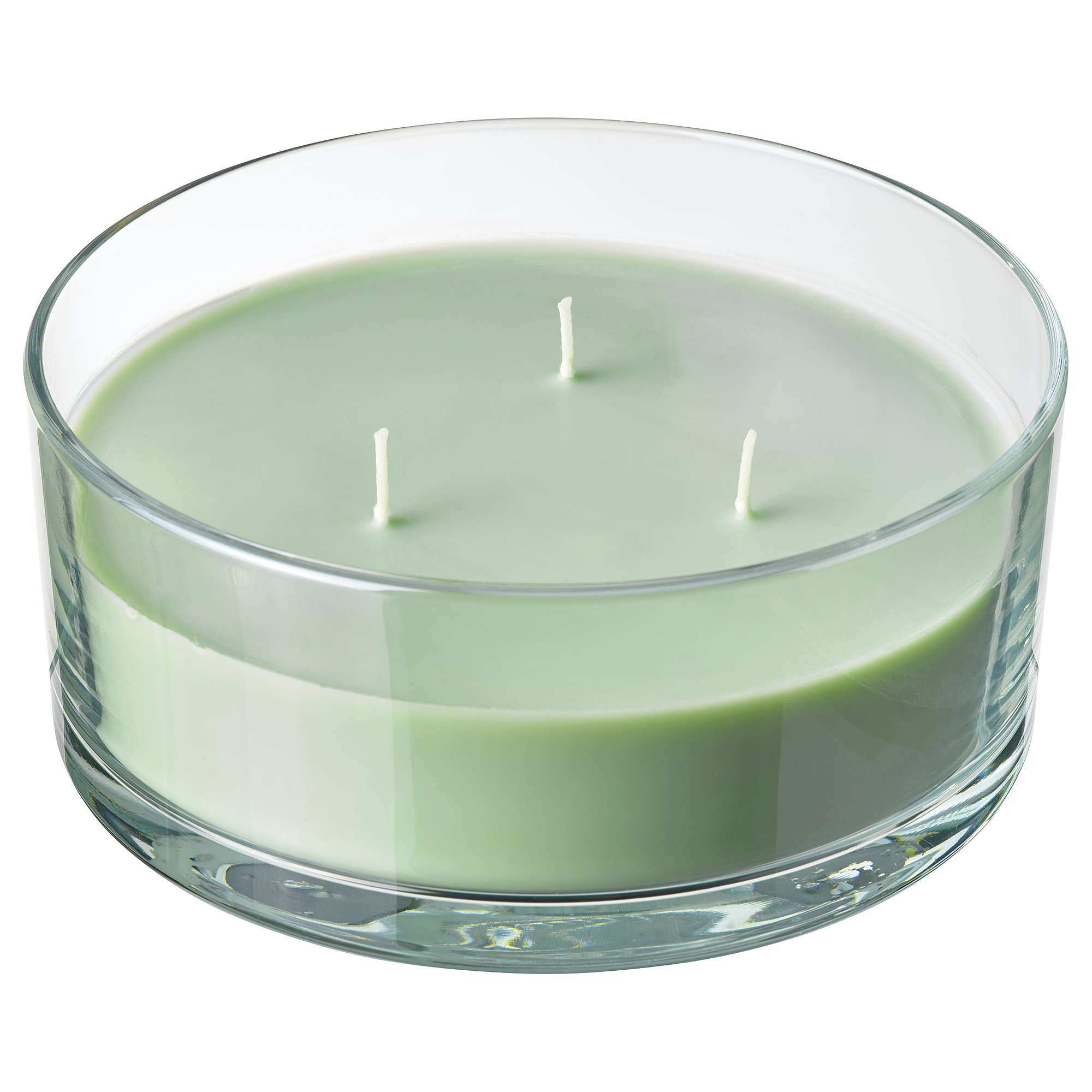 LOTSFÅGEL scented candle in glass, 3 wicks