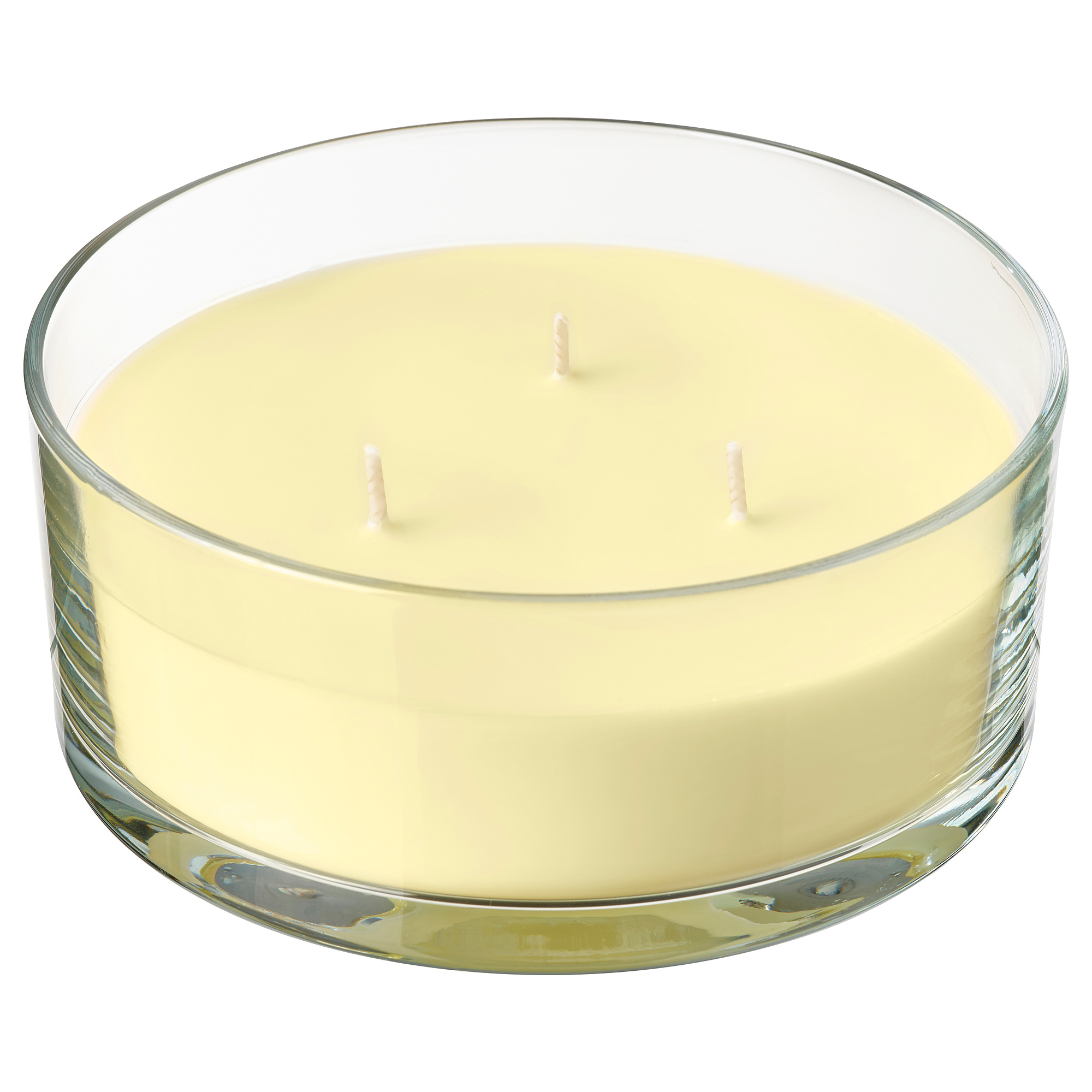 LOTSFÅGEL scented candle in glass, 3 wicks
