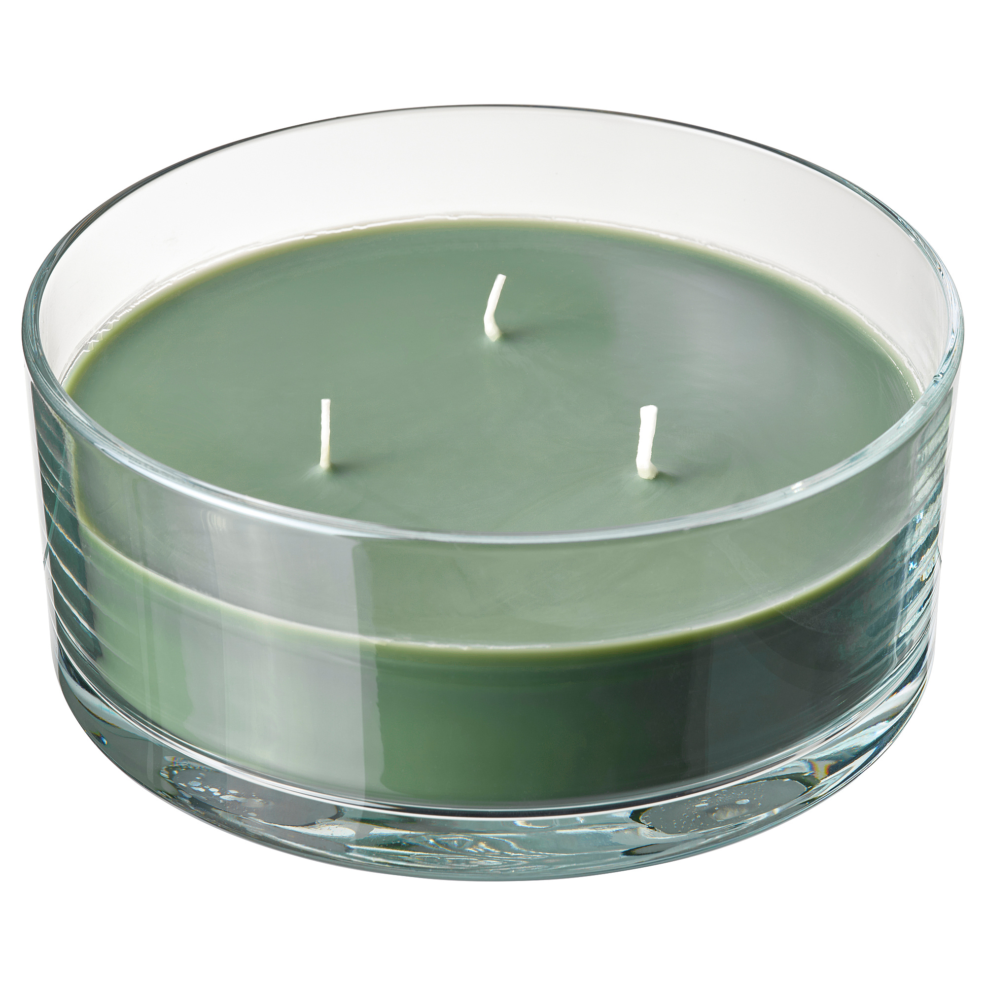 LOTSFÅGEL scented candle in glass, 3 wicks