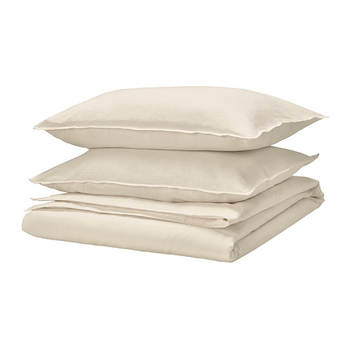 RUNDHAGTORN - duvet cover and 2 pillowcases, beige, 200x200/50x80 cm | IKEA Taiwan Online - PE963537_S4