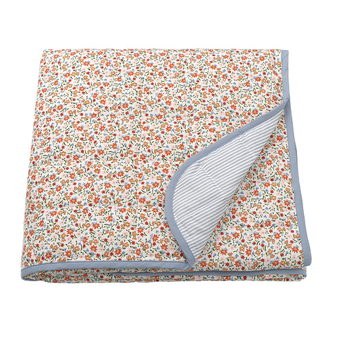 GULLNATTLJUS - bedspread, white/floral pattern, 160x250 cm | IKEA Taiwan Online - PE963542_S4