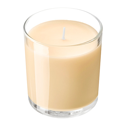 LOTSFÅGEL - scented candle in glass, Peach light orange, 40 hr | IKEA Taiwan Online - E1002234_S4