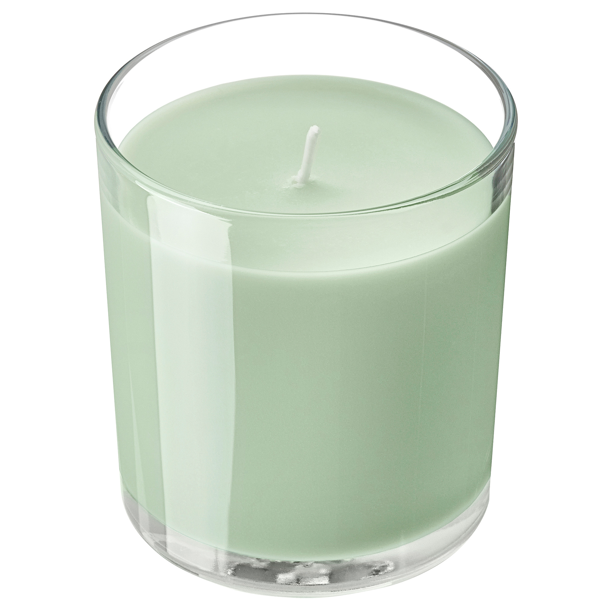 LOTSFÅGEL scented candle in glass