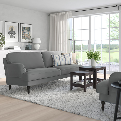 STOCKSUND - 三人座沙發, Ljungen 灰色/黑色/木材 | IKEA 線上購物 - PE762870_S4