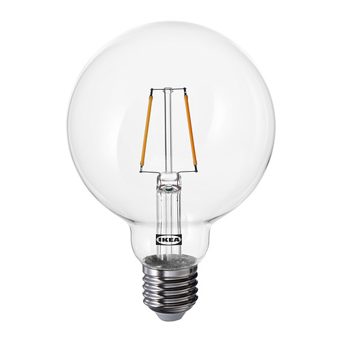 LUNNOM - LED燈泡 E27 150流明, 球形 透明色, 95 公厘 | IKEA 線上購物 - PE860339_S4