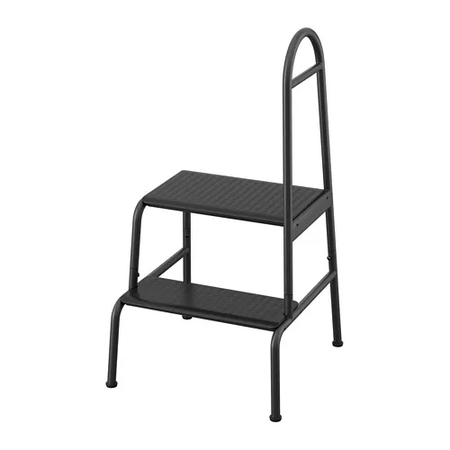 BÄSINGEN - 附扶手墊腳凳/2步, 碳黑色 | IKEA 線上購物 - PE963590_S4