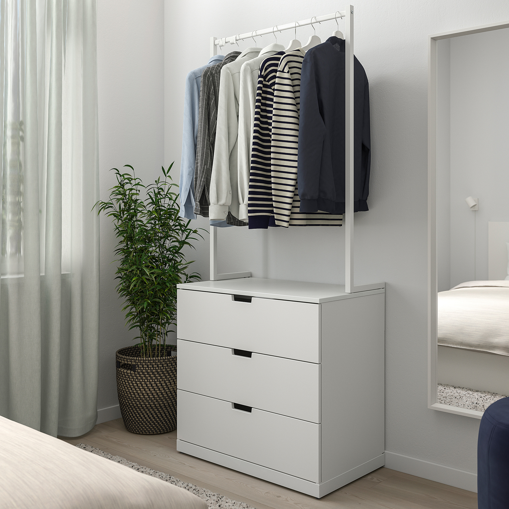 NORDLI - chest of 3 drawers, white, 80x192 cm | IKEA Taiwan