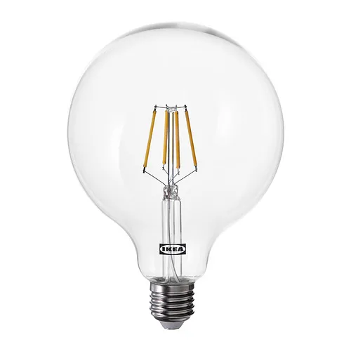LUNNOM - LED燈泡 E27 470流明, 可調光/球形 透明玻璃, 125 公厘 | IKEA 線上購物 - PE860355_S4