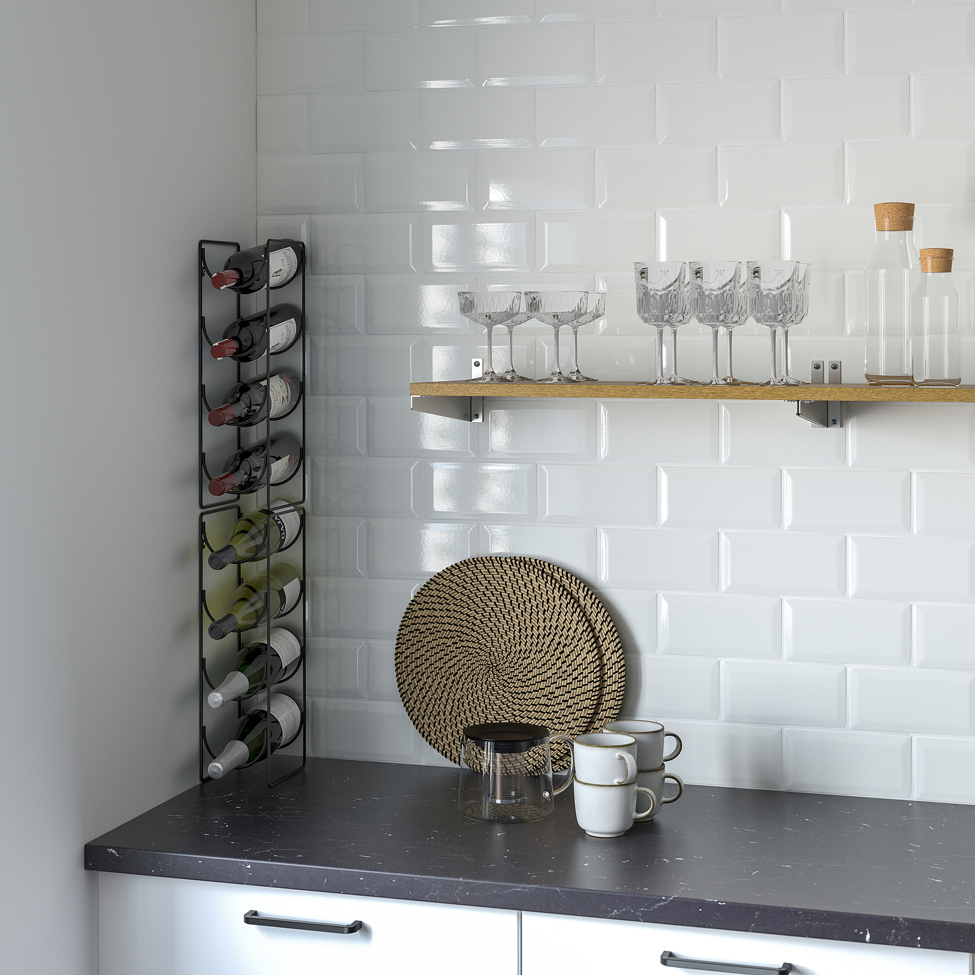 SNÖSPIRA 4-bottle wine rack