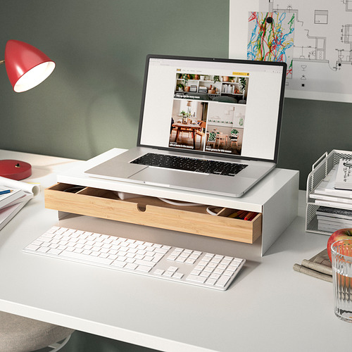 ELLOVEN monitor stand with drawer