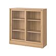 TONSTAD - cabinet with sliding glass doors, oak veneer, 121x37x120 cm | IKEA Taiwan Online - PE898751_S2 