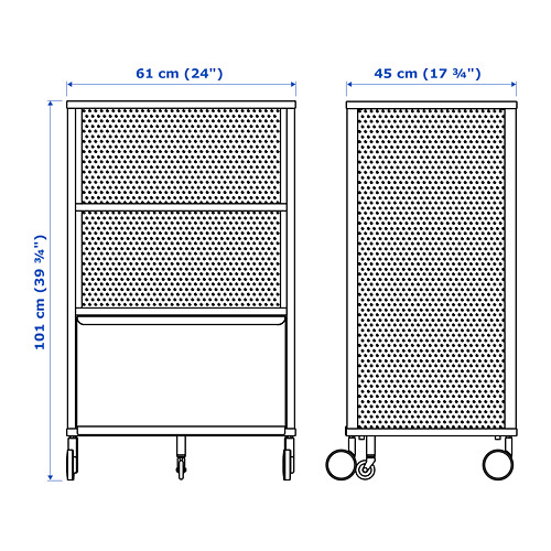 BEKANT storage unit on castors