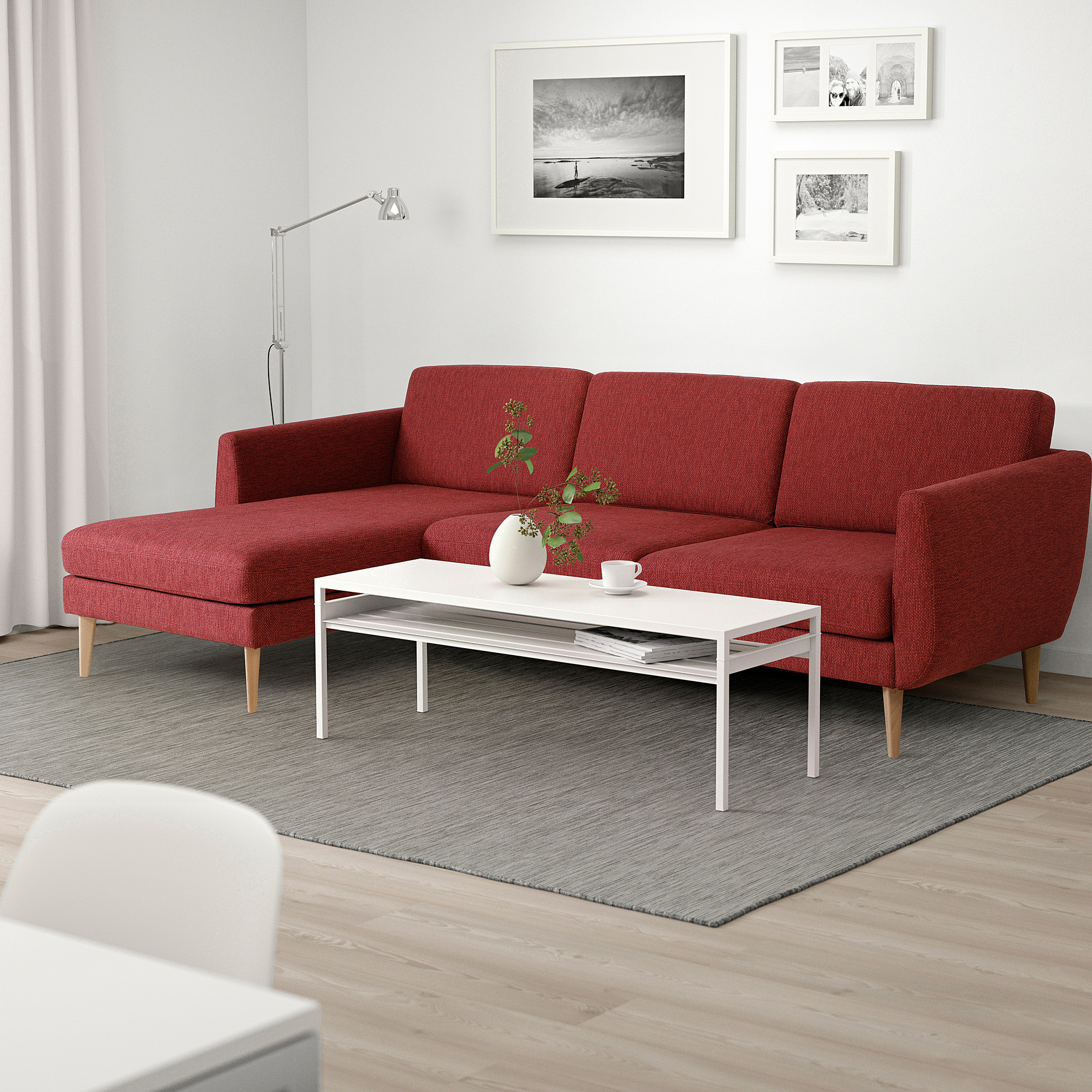 SMEDSTORP 4-seat sofa with chaise longue