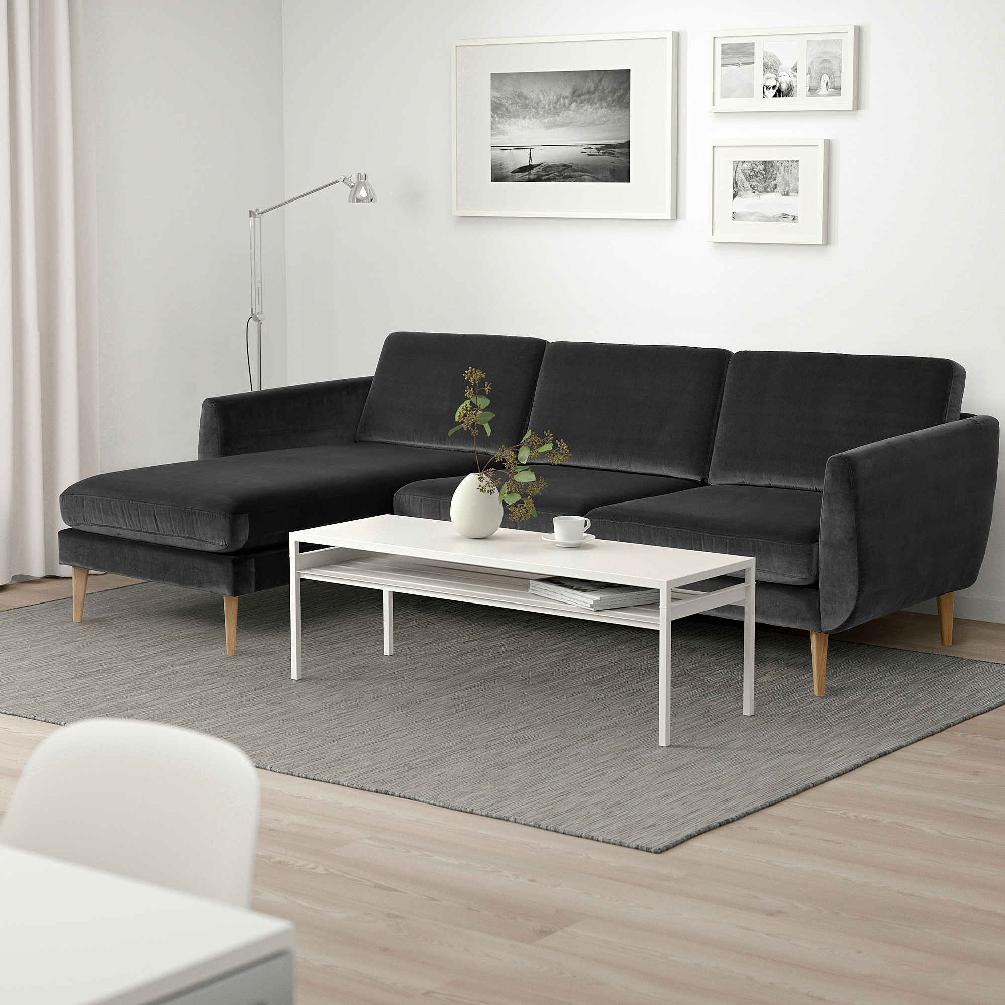 SMEDSTORP 4-seat sofa with chaise longue