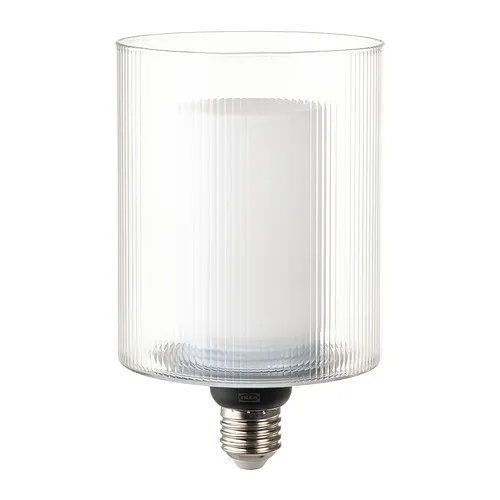 MOLNART - LED燈泡 E27 150流明, 圓柱形 玻璃/條紋, 110 公厘 | IKEA 線上購物 - PE933569_S4