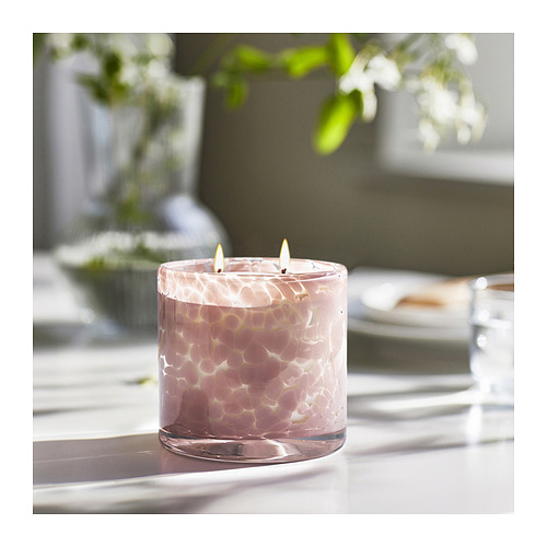 LUGNARE scented candle in glass, 2 wicks