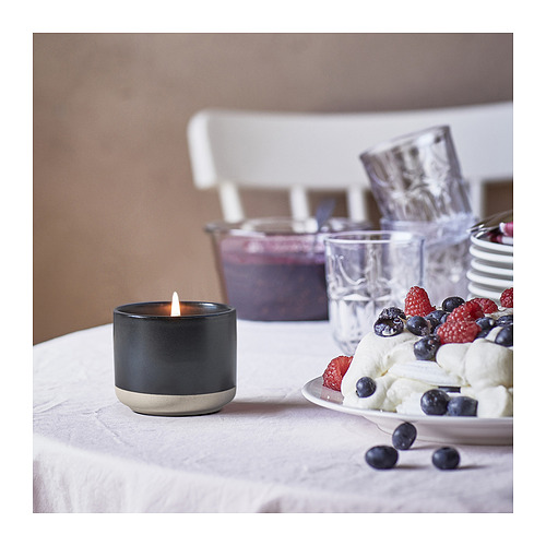 STÖRTSKÖN scented candle in ceramic jar