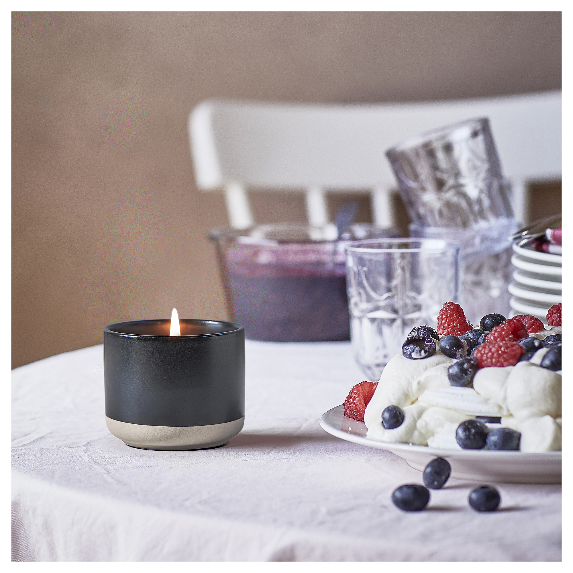 STÖRTSKÖN scented candle in ceramic jar
