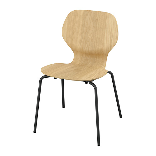 SKÅLSTA - chair, oak veneer/tubular metal/black-grey | IKEA Taiwan Online - E1002445_S4