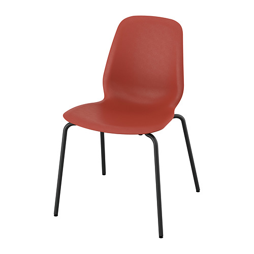 SKÅLSTA - chair, plastic red/tubular metal/black-grey | IKEA Taiwan Online - E1002454_S4