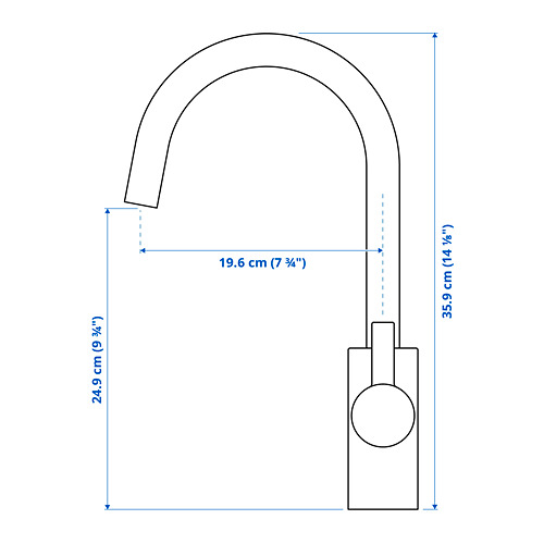 DELSJÖN kitchen mixer tap